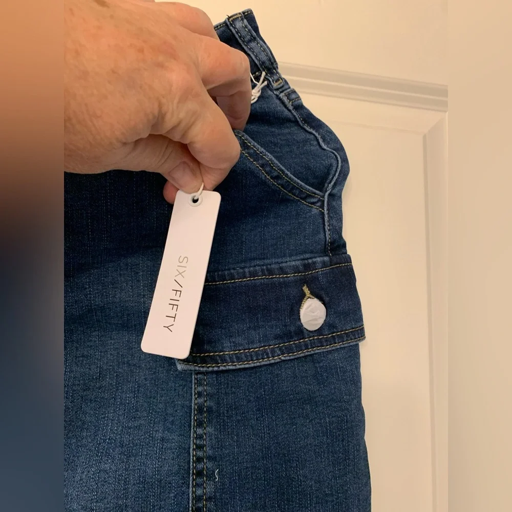 Kyra Cargo Denim Mini Skirt By Six/Fifty NWT 🌴